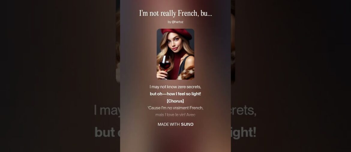 I'm not really French, but I adore the Wine