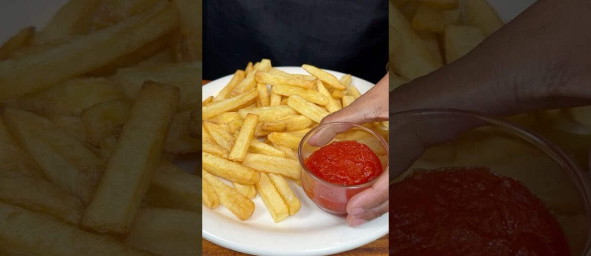 French Fries With Tomato Ketchup ASMR Cooking #shorts #food #cooking #asmr #recipe #crunchytreats
