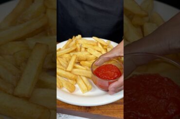 French Fries With Tomato Ketchup ASMR Cooking #shorts #food #cooking #asmr #recipe #crunchytreats
