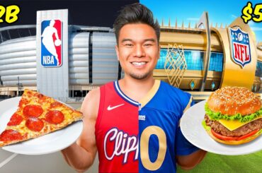 Eating Everything at the Most Expensive NBA vs NFL Arena!