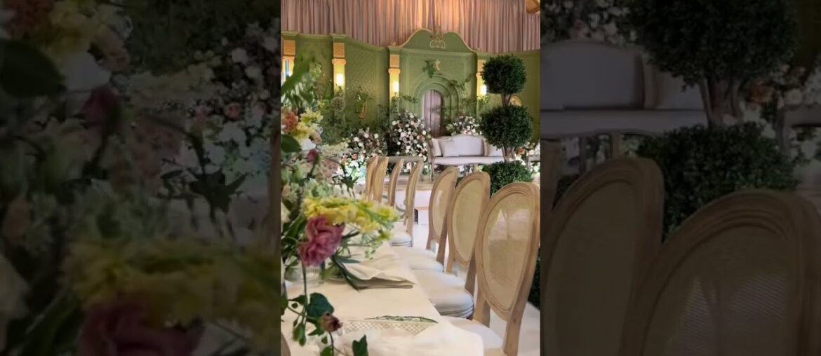 FRENCH GARDEN WEDDING #weddingdecor #BTS #iphonevideo #royalambassador #muslimwedding