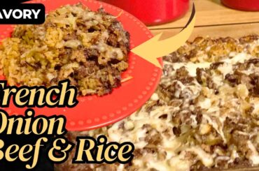 BEHOLD The Easiest French Onion Beef and Rice Recipe EVER!
