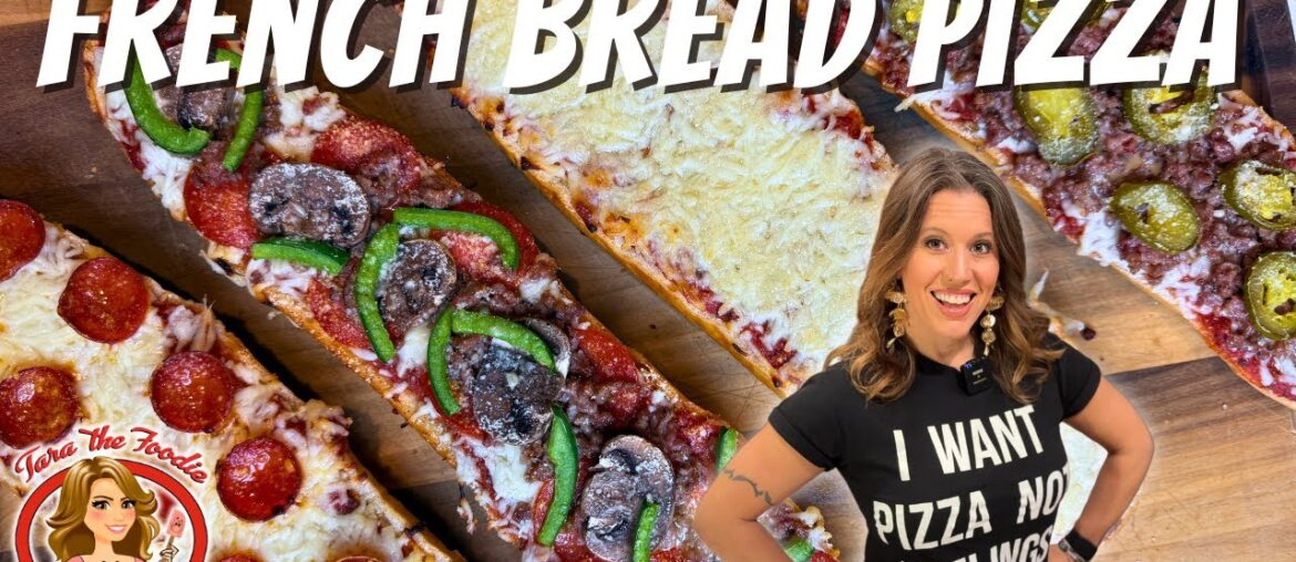 Easy French Bread Pizza (w/ 5-minute Homemade Pizza Sauce!) | Tara the Foodie Easy French Bread Pizza (w/ 5-minute Homemade Pizza Sauce!) | Tara the Foodie
