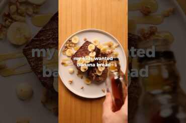 banana bread french toast #breakfast #brunch #cooking