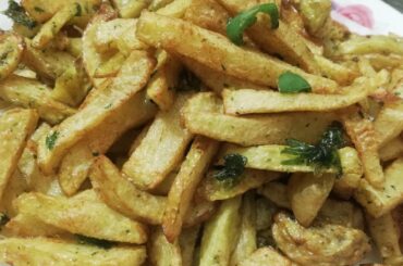 Extra Golden And Crispy French Fries Recipe | FINGER CHIPS CHALLENGE | French fries in the Airfryer