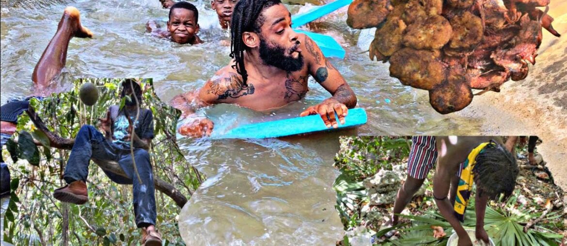 Preparing Delightful Breadfruit Rolls with French Fried Fish and Crawfish up the Highlands Preparing Delightful Breadfruit Rolls with French Fried Fish and Crawfish up the Highlands