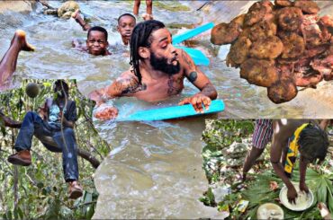 Preparing Delightful Breadfruit Rolls with French Fried Fish and Crawfish up the Highlands