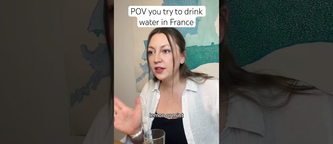 Trying to drink water in France be like #france #french #cultureshock #funny #livingabroad