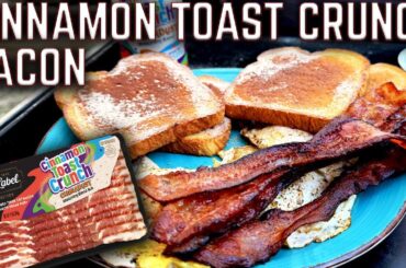 WHO KNEW THIS WAS A THING?! CINNAMON TOAST CRUNCH BACON ON THE GRIDDLE! EASY BREAKFAST RECIPE