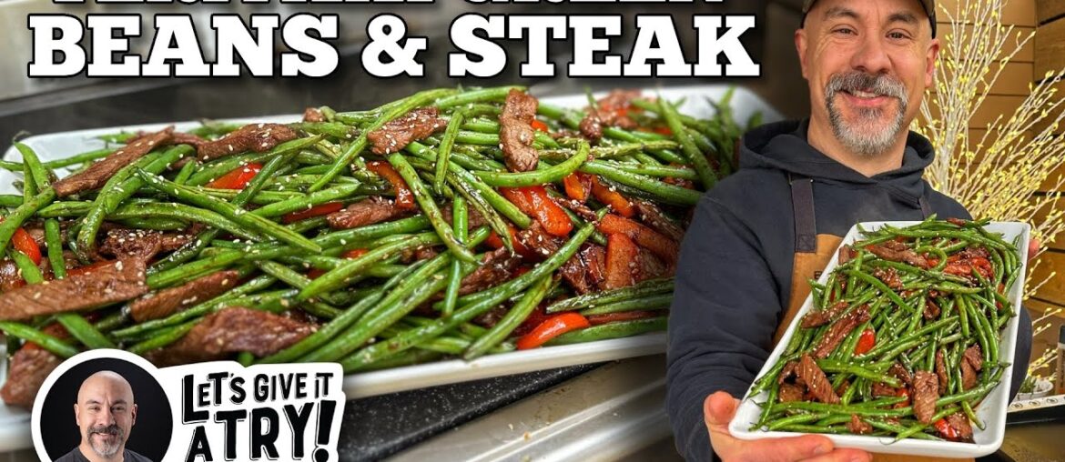 Todd's Teriyaki Green Beans & Steak on the Blackstone Griddle