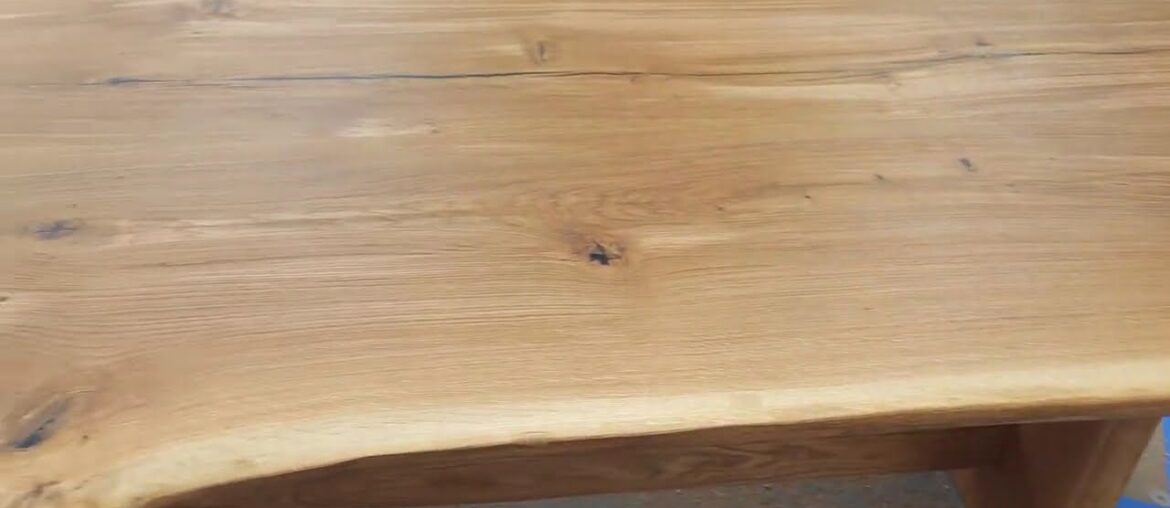 French Oak Dining Table | Live Edge | 3.2m x 100cm | Farmhouse Legs | Made by Sorrell & Smith