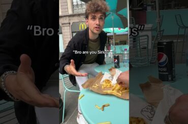 Can Italians eat FRENCH fries?! #fabioandben #shorts