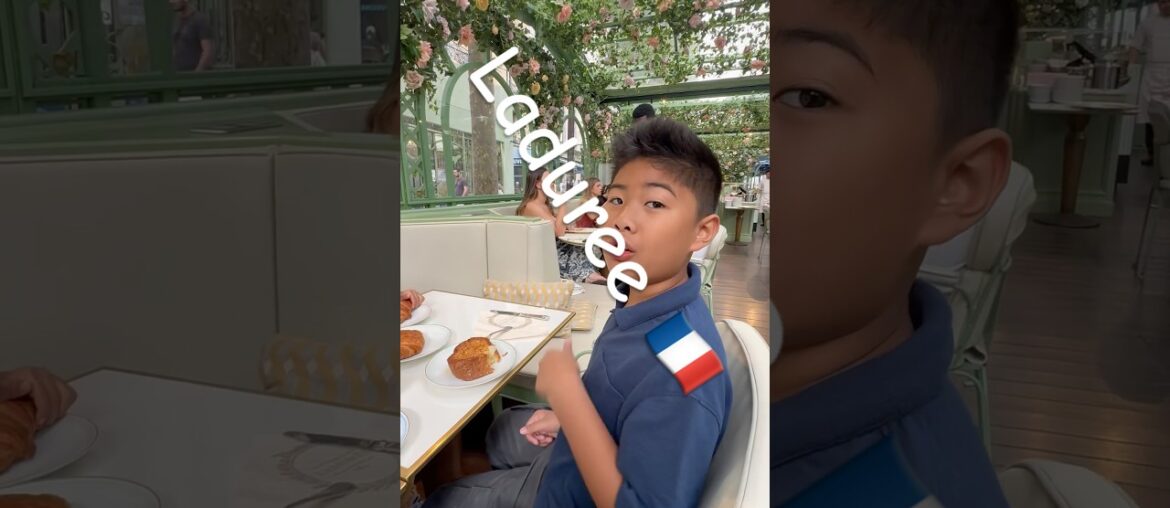 Eating french toast at Laduree in #paris #france