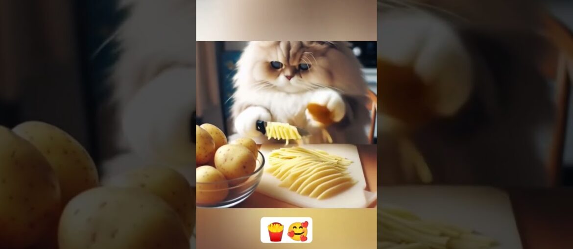 French Fries recipe by cat #shorts #viralvideo #cat #funnycats French Fries recipe by cat #shorts #viralvideo #cat #funnycats