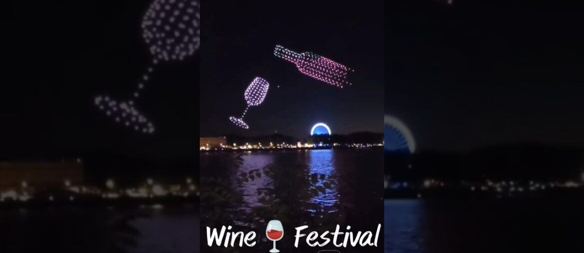 Wine Festival with 400 Drones at Brodeaux, France. #wine #france