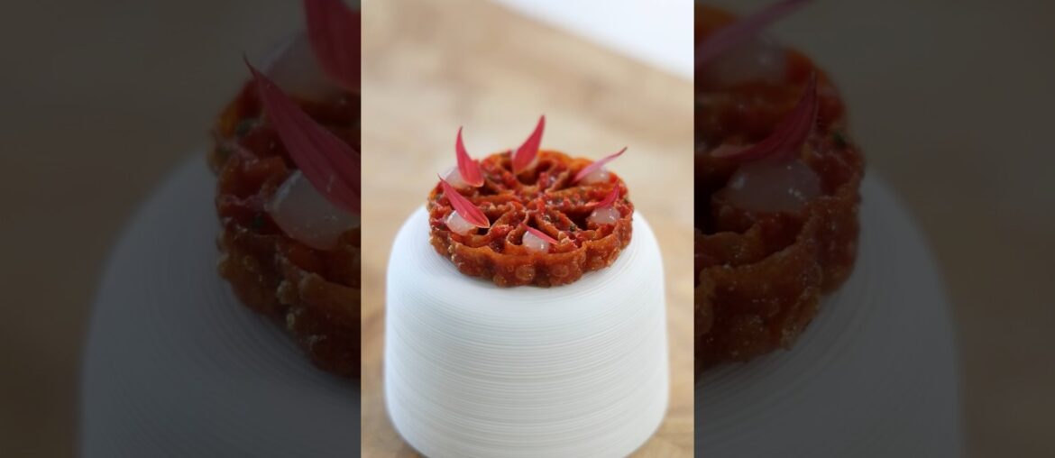 Fine dining amuse within 30 minutes! Delicious bell pepper pie tee amuse & recipe #shorts