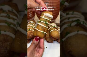 These French dip egg rolls are the perfect Super Bowl appetizer.