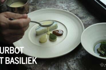 Chef Yornie van Dijk prepares delicious TURBOT at 1 Michelin star BASILIEK in The Netherlands