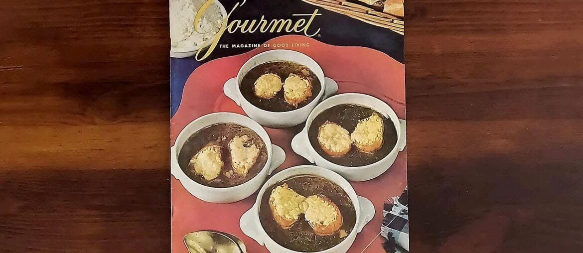 Gourmet February 1965 Dinners for Valentines, Onion Soup | ASMR Magazine Flip Through