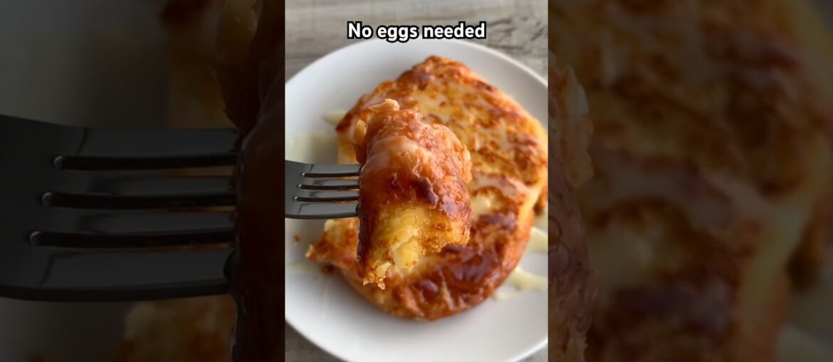 3-ingredient french toast! No eggs needed #shorts