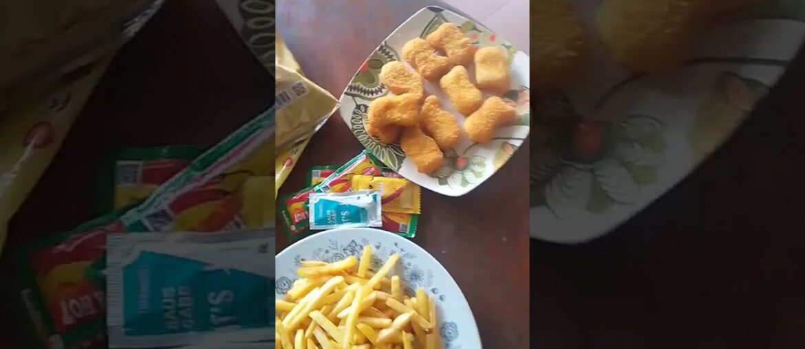 French fries and nugget