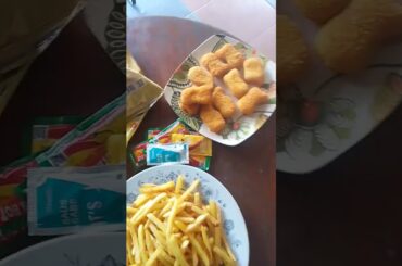 French fries and nugget