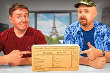 British Guys Taste Test French MRE (Meal Ready to Eat) ft @ashens