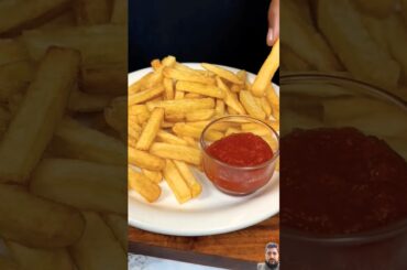 Korean French Fries And Tomato Sauce ASMR #shorts # #frenchfried #cooking #food #asmr #recipe #snack