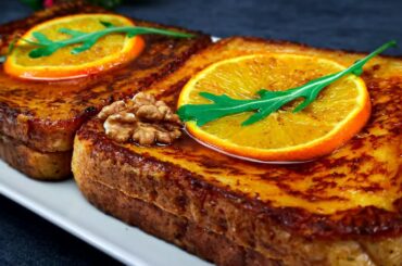 Gourmet French Toast Sandwich with Caramelized Orange & Creamy Cheese