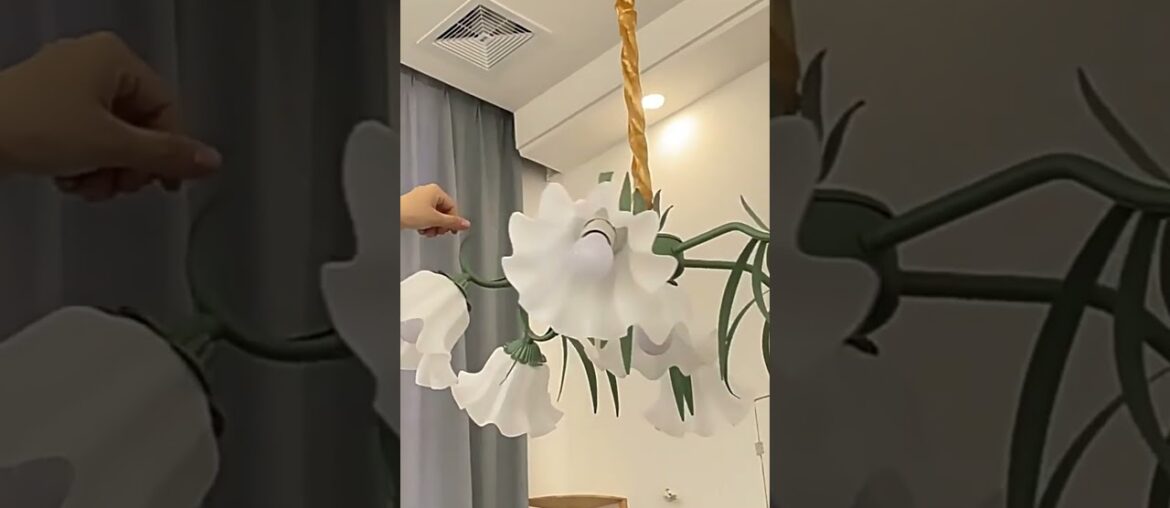 French Ceiling Lily Of The Valley Flower Lamp Dining Room Bedroom Lamp#pendantlight #light#bedrooms