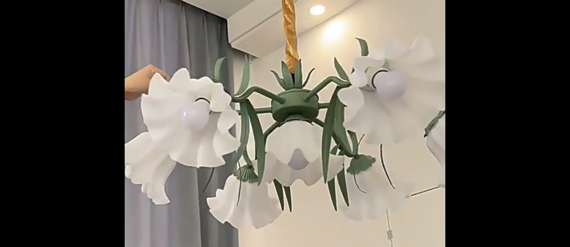 French Ceiling Lily Of The Valley Flower Lamp Dining Room Bedroom Lamp#pendantlight #light#bedroom