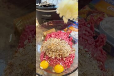 Crockpot French Onion Meatloaf #shorts #easyrecipe