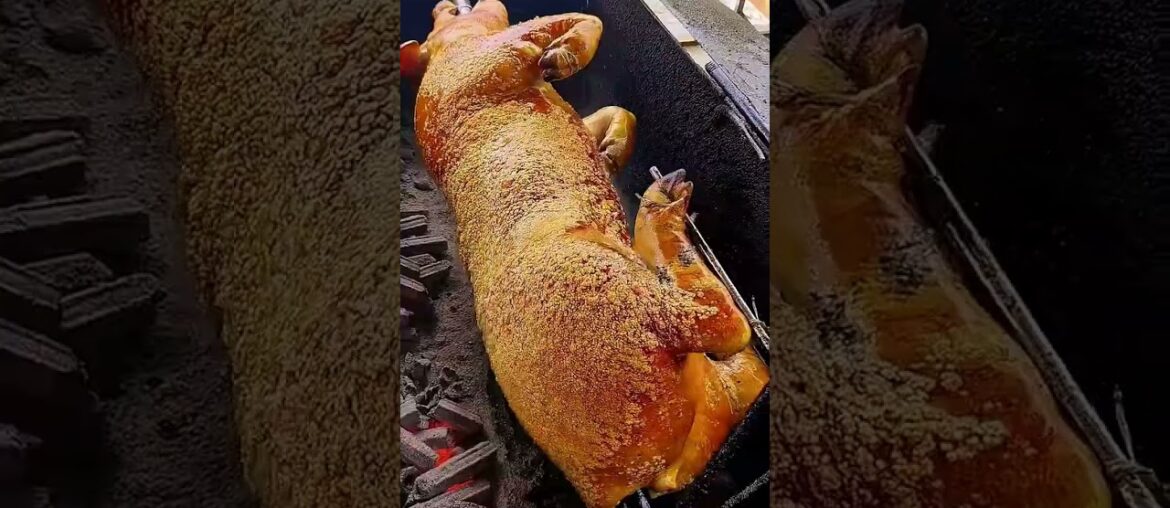 Crispy and delicious roasted whole pig is really delicious #meat #roast #food #grill #delicious Crispy and delicious roasted whole pig is really delicious #meat #roast #food #grill #delicious