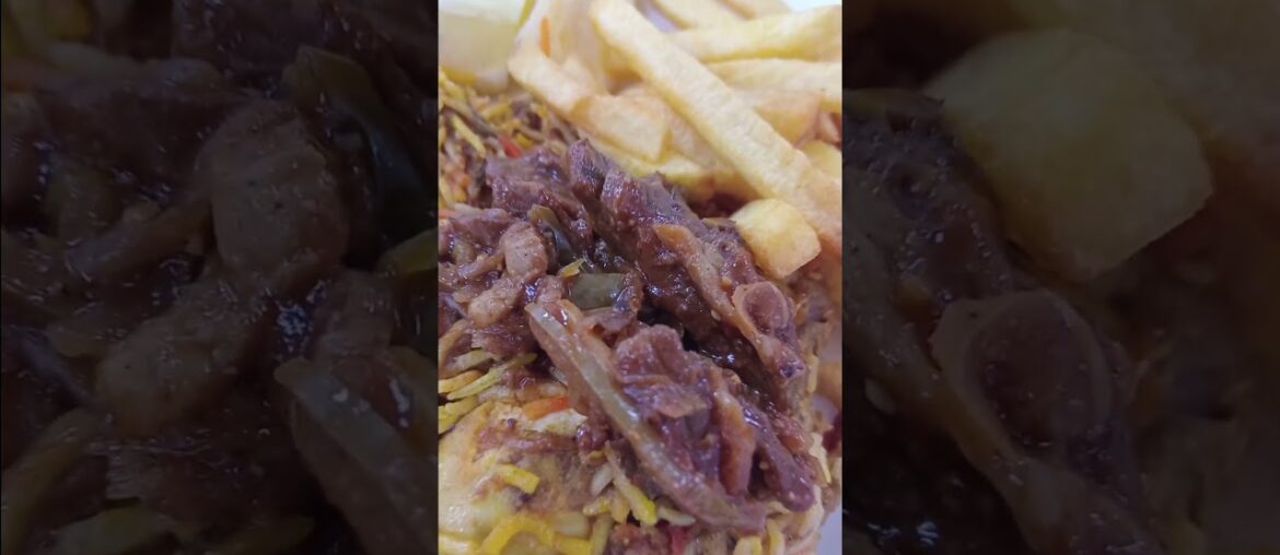 Beef fajita and French fries #food #shortsviral