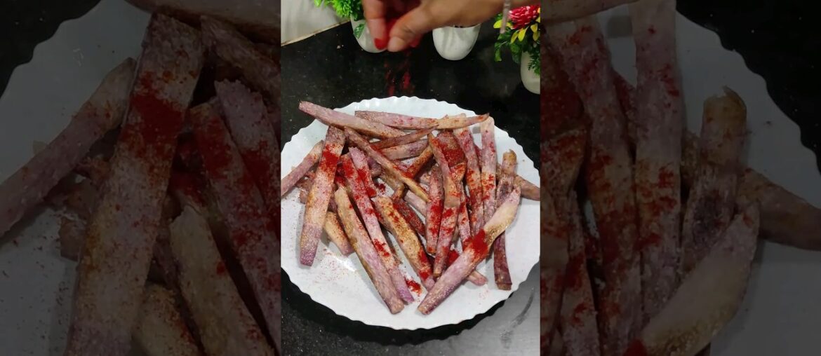 ratalu chips recipe - french fries #chips #frenchfries #shorts