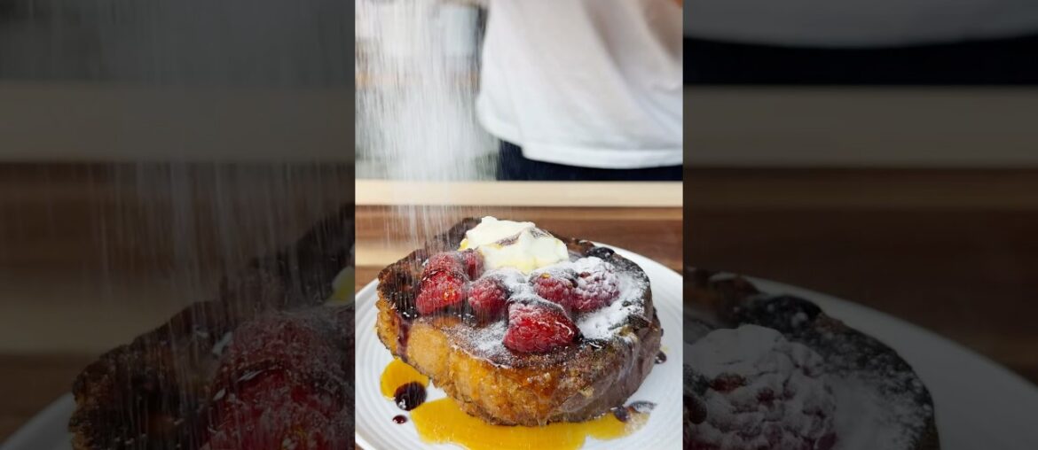 French toast with ice cream #brunch #frenchtoast #breakfastrecipe #brunchrecipes