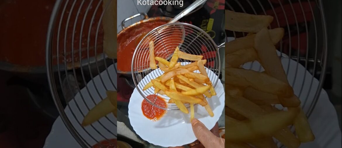 French fries with tomato sauce #kotacooking