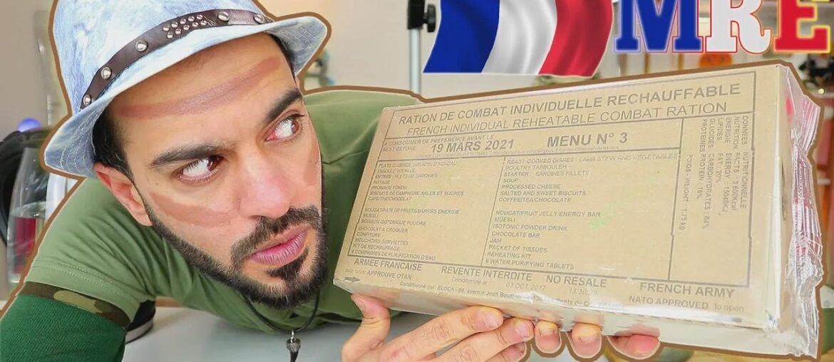 Experience eating French Army's 24h meal, RCIR Ration MRE Review & Eating Show.