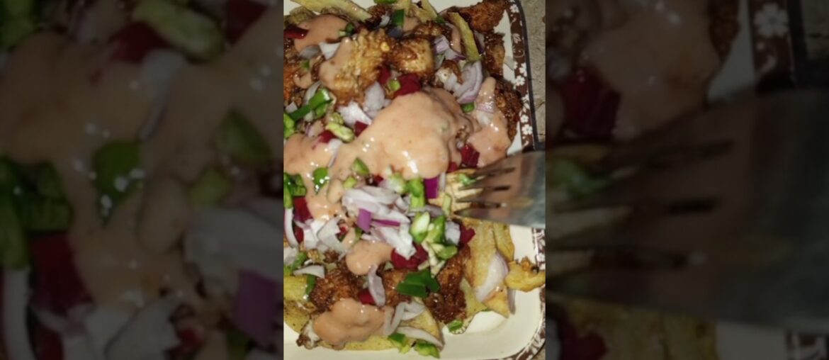 Loaded  chicken french fries  recipe by @saagshaag #ytshort #food