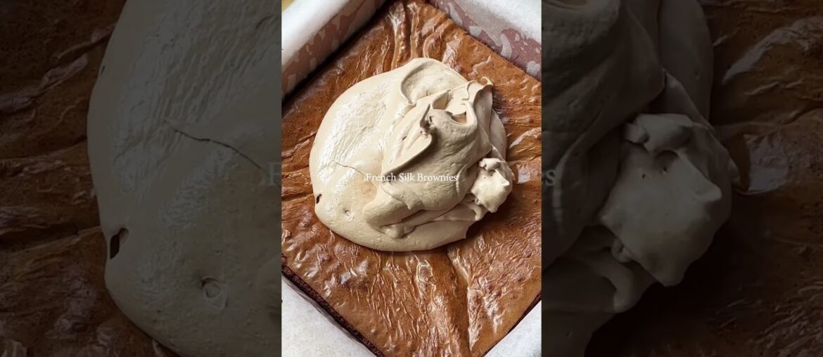 French Silk Brownies! Recipe in the comments #brownie #chocolate #mousse #baking