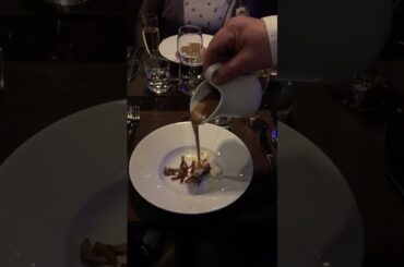 Popcorn Soup in Eiffel Tower Restaurant Paris, France. Part 2