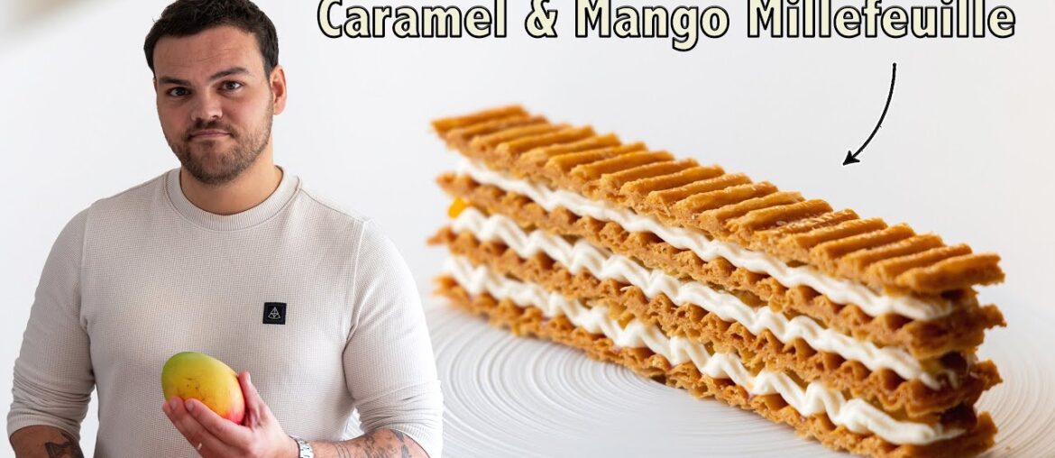 Caramel & mango Millefeuille! a Real French Classic Pastry Recipe! Caramel & mango Millefeuille! a Real French Classic Pastry Recipe!