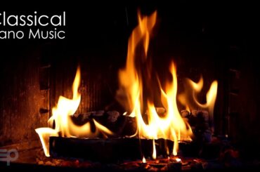 Classical Piano & Fireplace 24/7 - Mozart, Chopin, Beethoven, Bach, Grieg, Schumann, Satie