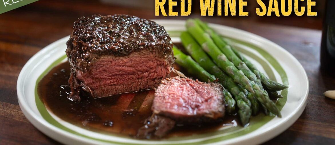 Fillet Mignon Wrapped in Prosciutto with a Red Wine sauce