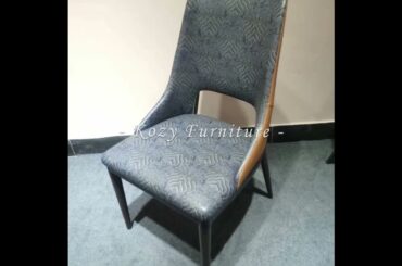 Garden Hotel PU Leather Indoor Restaurant Furniture French Style Dining Chair