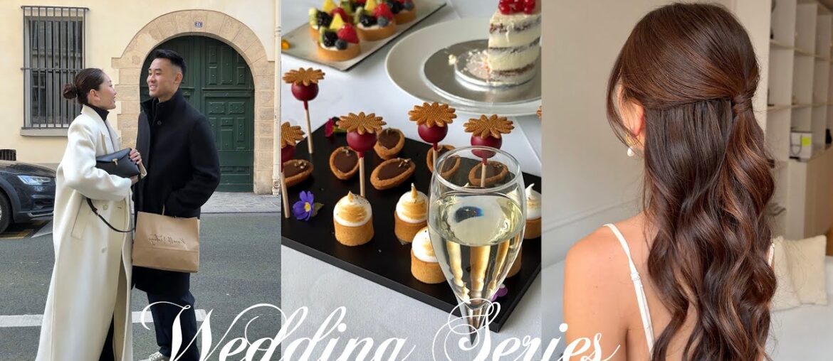 WEDDING SERIES | makeup & hair trial, menu tasting in france, wedding planning update!