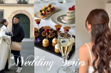 WEDDING SERIES | makeup & hair trial, menu tasting in france, wedding planning update!