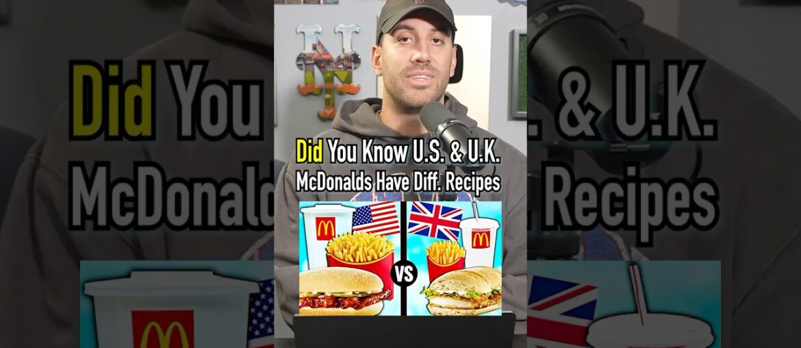US Vs UK McDonald’s Recipes! Why Are They So Different? #shorts #usa #mcdonalds #fastfood #health