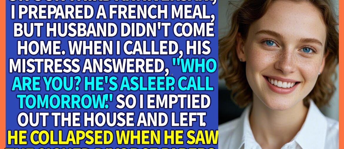 On Our Third Wedding Anniversary, I Prepared a French Meal, but My Husband Celebrated with His Lover