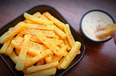 Crispy french fries recipe with cheese sauce | How to make perfect fries at home